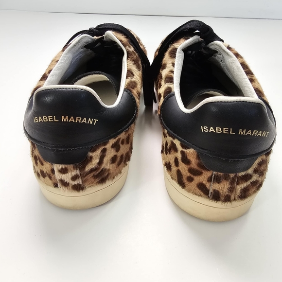 Isabel Marant Bart Calf Hair low top leopard sneakers - Picture 6 of 10